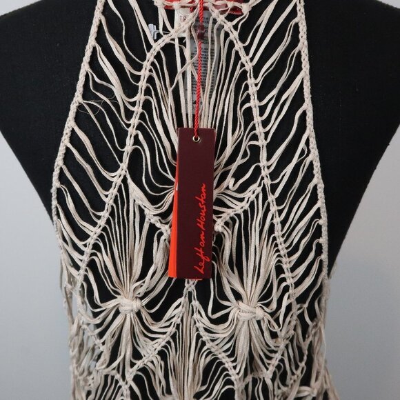 Left on Houston Fringe Boho Vest Cochella Vibes M - Picture 8 of 9